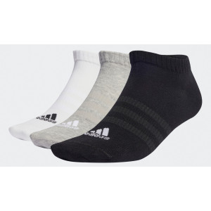 Шкарпетки Adidas T SPW LOW 3P сірий, білий, чорний 37-39 (IC1337)