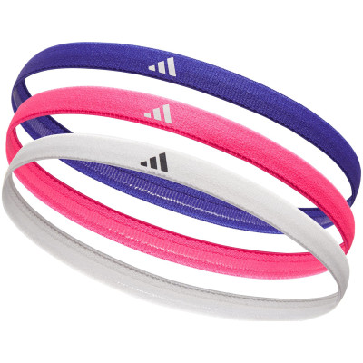 Пов'язки на голову Adidas Hairbands 3pk рожевий, синій, білий Жін One Size