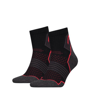 Шкарпетки Head HIKING QUARTER 2PPK UNISEX чорний, червоний Уні 35-38