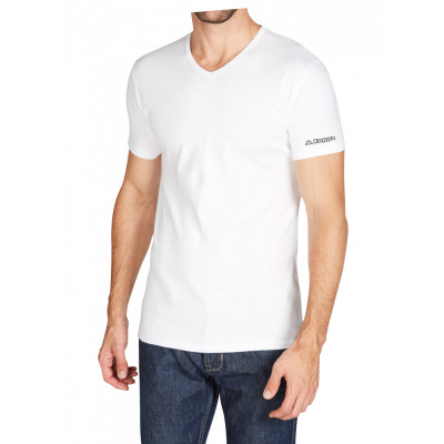 Футболка Kappa T-shirt Mezza Manica Scollo V білий Чол XXL