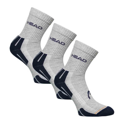 Шкарпетки Head PERFORMANCE SHORT CREW 3PPK UNISEX сірий, синій Уні 35-38