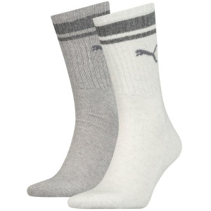 Шкарпетки Puma CREW REGULAR STRIPE 2P UNISEX світло-сірий Уні 43-46