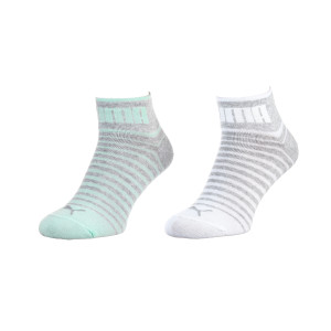 Шкарпетки Puma UNISEX QUARTER 2P сірий, білий, ментоловий Уні 39-42