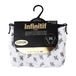 Труси Infinitif SLI SLIP F білий, темно-сірий, світло-сірий Жін 46-48