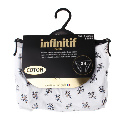 Труси Infinitif SLI SLIP F білий, темно-сірий, світло-сірий Жін 46-48