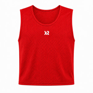 Манішка спортивна X2, червоного кольору (розмір senior)