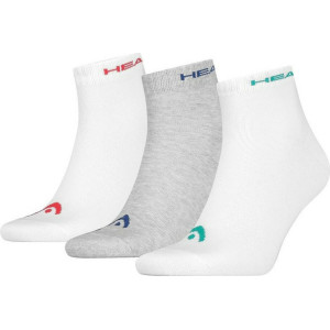 Шкарпетки Head QUARTER 3P UNISEX білий, сірий Уні 35-38