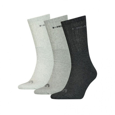 Шкарпетки Head CREW 3P UNISEX сірий, білий, чорний Уні 35-38