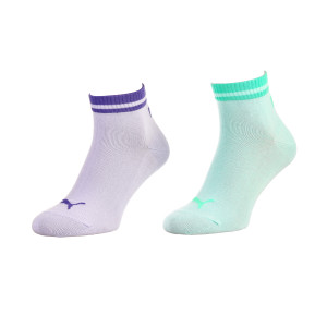 Шкарпетки Puma HERITAGE QUARTER 2P фіолетовий, м'ятний Уні 39-42