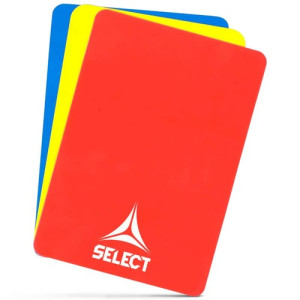 Картки арбітра Select Referee cards v24 (набір 3шт) червоний, жовтий, синій Уні 12х9 см
