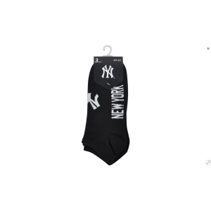 Шкарпетки New York Yankees 3 pk Sneaker чорний Уні 43-46