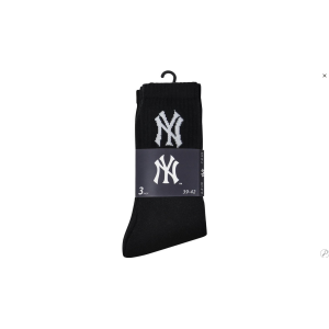 Шкарпетки New York Yankees 3 pk Crew чорний Уні 43-46