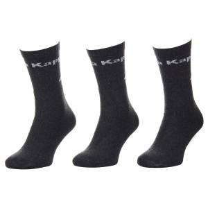 Шкарпетки KAPPA SOCKS LOGO SABOYA 3PACK темно-сірий Уні 43-46