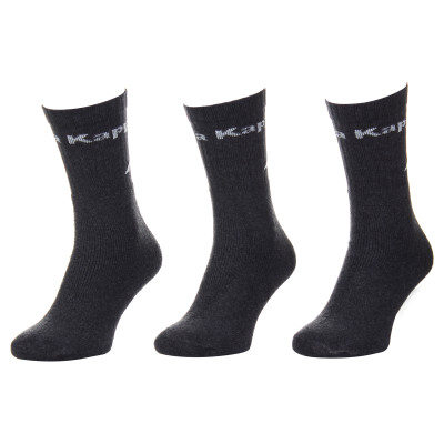Шкарпетки KAPPA SOCKS LOGO SABOYA 3PACK темно-сірий Уні 43-46