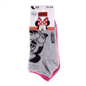 Шкарпетки MINNIE GROS PLAN/MINNIE + POIS/MINNIE 3P пурпурний, чорний, сірий Діт 35-38 арт 83152162-1