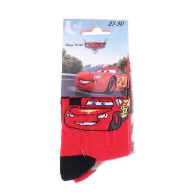 Шкарпетки CARS MC QUEEN + COUPE/LIGHTNING 2P червоний, сірий Діт 31-34, арт.83896715-4