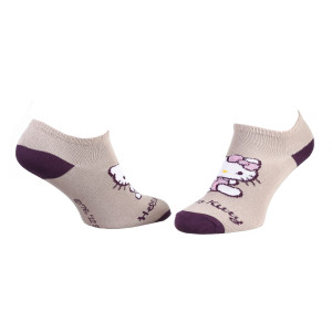Шкарпетки HELLO KITTY COURT блідо-сіро-жовтий, фіолетовий Діт 35 - 41