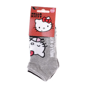 Шкарпетки HELLO KITTY SOCKS 2P сірий, чорний Діт 27-30, арт.37712-1