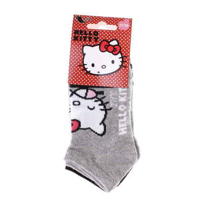 Шкарпетки HELLO KITTY SOCKS 2P сірий, чорний Діт 27-30, арт.37712-1