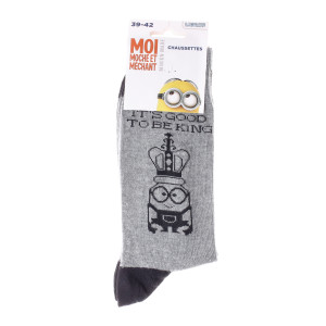 Шкарпетки Minion + COURONNE темно-сірий Діт 39-42