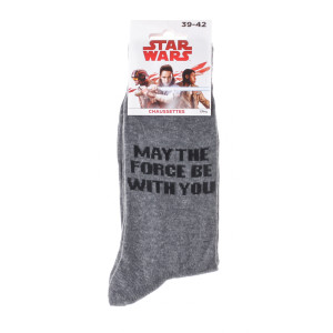 Шкарпетки Star Wars MAY THE FORCE BE WITH YOU світло-сірий Діт 43-46