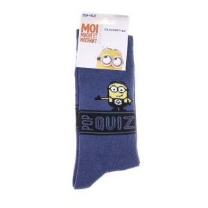 Шкарпетки Minion POP QUIZ синьо-блакитний Діт 43-46