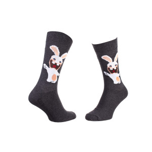 Шкарпетки LAPINS CRETINS LAPIN BRAS OUVERT світло-сірий Діт 43-46