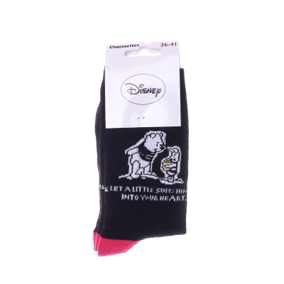 Шкарпетки Disney Winnie L Ourson Winnie + Porcinet 1 чорний Діт 36-41