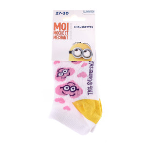Шкарпетки MINNIE TETE MINION DANS COEUR білий, рожевий Діт 35-38 арт 83890431-8