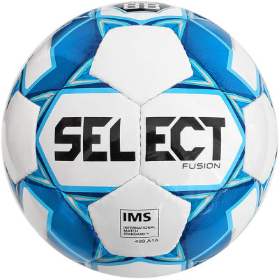 М'яч футбольний Select Fusion IMS біло-блакитний Уні 3