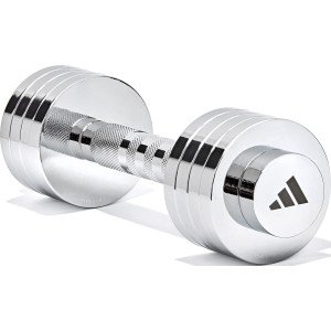 Гантель регульована Adidas Adjustable Chrome Dumbbell сріблястий 1-5 кг