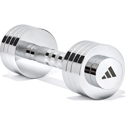 Гантель регульована Adidas Adjustable Chrome Dumbbell сріблястий 1-5 кг