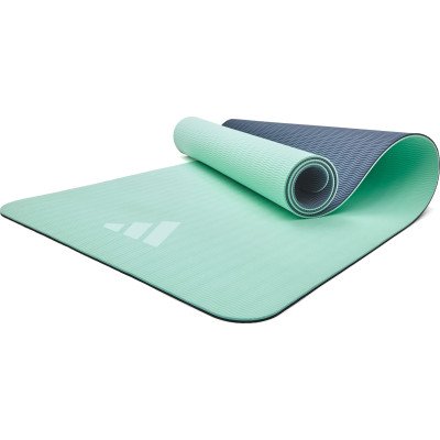 Килимок для йоги Adidas Double Sided Yoga Mat ментоловий, сірий 176 х 61 х 0,6 см (ADYG-10400BLM-NL)