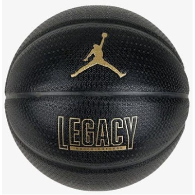 М'яч баскетбольний NIKE JORDAN LEGACY 2.0 8P DEFLATED BLACK/BLACK/BLACK/METALLIC GOLD size 7