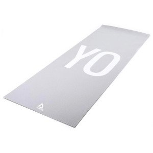 Двосторонній килимок для йоги Reebok Double Sided 4mm Yoga Mat сірий Уні 173 х 61 х 0,4 см