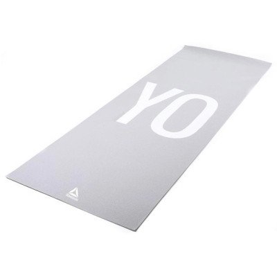 Двосторонній килимок для йоги Reebok Double Sided 4mm Yoga Mat сірий Уні 173 х 61 х 0,4 см
