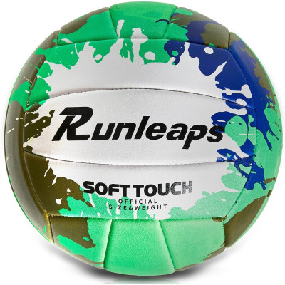 М'яч волейбольний Runleaps Green Blue size 5