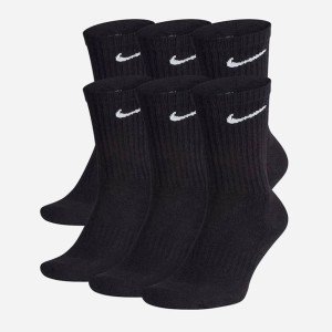 Шкарпетки Nike U NK ED PLS CSH CRW 6PR - 132 чорний Чол 46-50