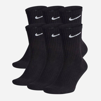 Шкарпетки Nike U NK ED PLS CSH CRW 6PR - 132 чорний Чол 46-50