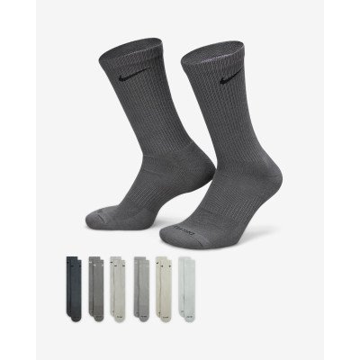 Шкарпетки Nike U NK ED PLS CSH CRW 6PR - 132 сірий, мультиколор Уні 46-50