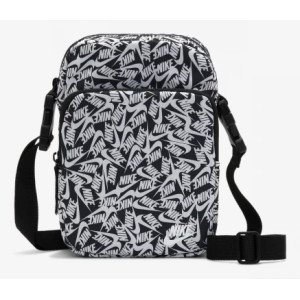 Сумка через плече Nike NK HERITAGE CRSSBDY - ACCS PRN чорний, білий Уні 27 х 6 х 15 см