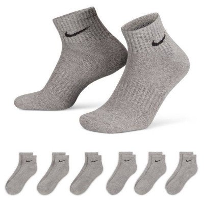 Шкарпетки Nike U NK EVERYDAY CSH ANKL 6PR 132 сірий Чол 42-46