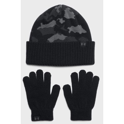 Набір шапка і рукавички Under Armour B Beanie/Glove Combo чорний, сірий Діт OFSM