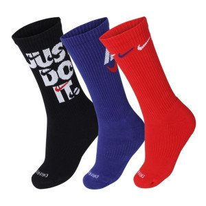 Шкарпетки Nike U NK EVERYDAY PLUS CUSH CREW чорний, синій, червоний Уні 38-42