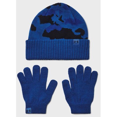 Набір шапка і рукавички Under Armour B Beanie/Glove Combo синій, червоний Діт OFSM