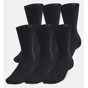 Шкарпетки Under Armour Essential 6pk Crew чорний Уні LG