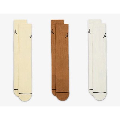 Шкарпетки Nike U J ED CUSH POLY CREW 3PR 144 бежевий, коричневий, білий Уні 42-46
