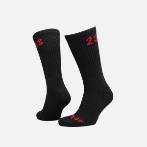 Шкарпетки Nike U JORDAN ESSENTIAL CREW 3PR чорний, червоний Уні 46-50