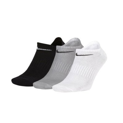 Шкарпетки Nike U NK EVERYDAY LTWT NS 3PR чорний, білий, сірий Уні 34-38