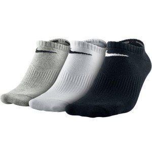 Шкарпетки Nike U NK PERF LTWT NS 3PR чорний, білий, сірий Жін 34-38